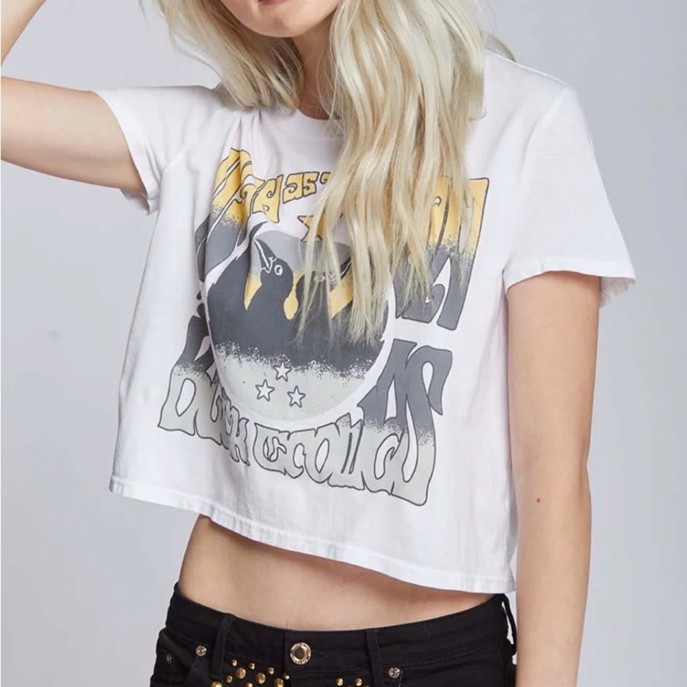 RECYCLE KARMA THE BLACK CROWES HIGH AS THE MOON CROP TEE Size S